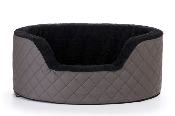 Wikopet pet bed- Opulent Quilted Vegan Leather Bed